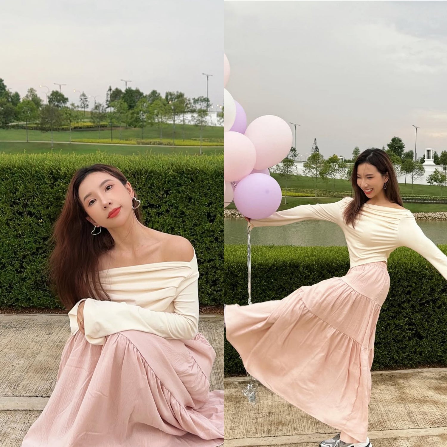 Two Layered Long Skirt