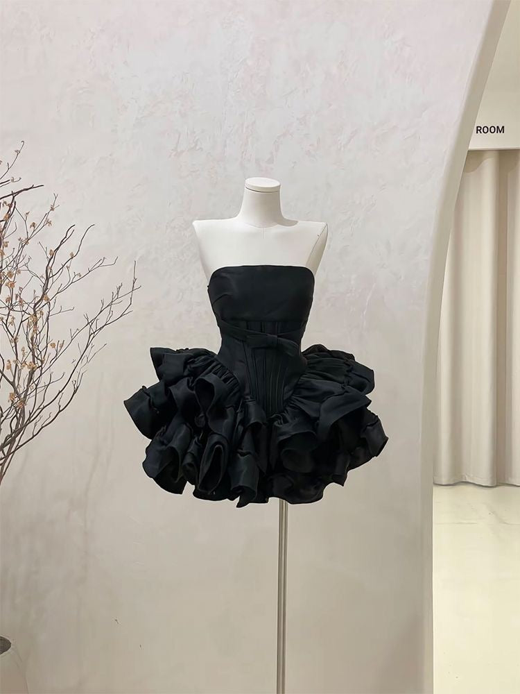 Tube Black Dress + Shorts (XS-S)