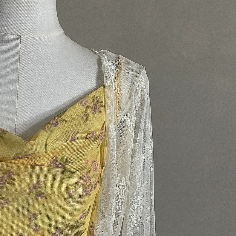 C002 Beige Lacey Cardigan