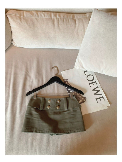 Army Green Skort Skirt SK40