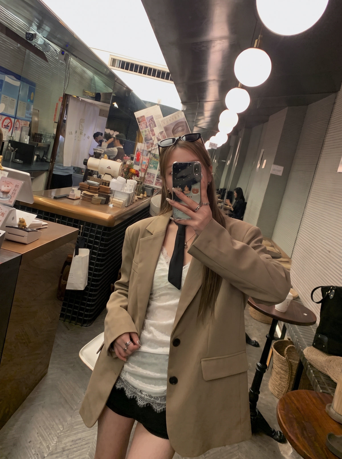 Brown Blazer Long Sleeve Jacket