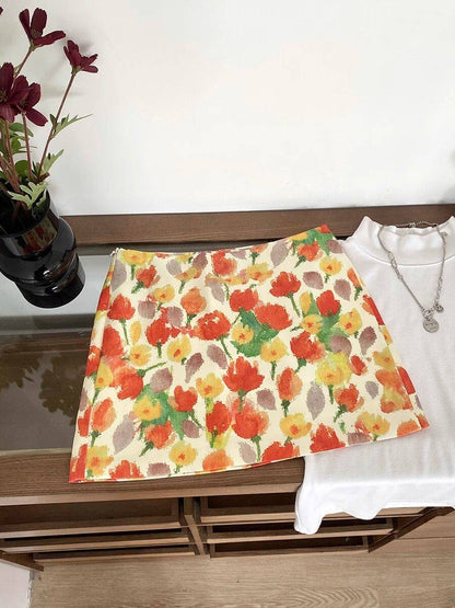 Flo Colour High Waist Skirt SK29