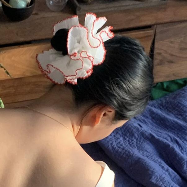 Korean Red Line Hair Rubberband