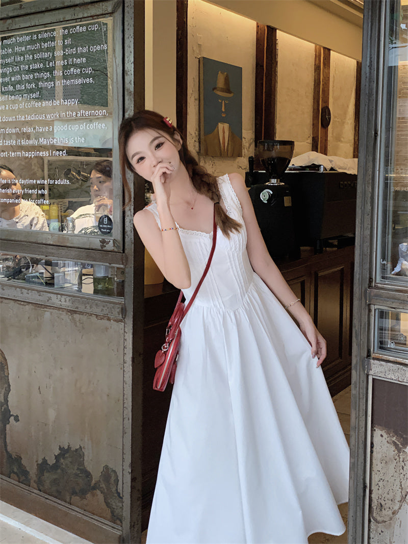 Lolly White Long Dress  (S, M)