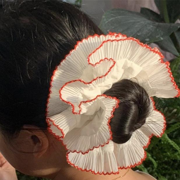 Korean Red Line Hair Rubberband
