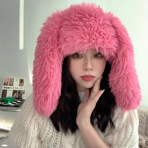 Bunny Furry Hat (Pink)