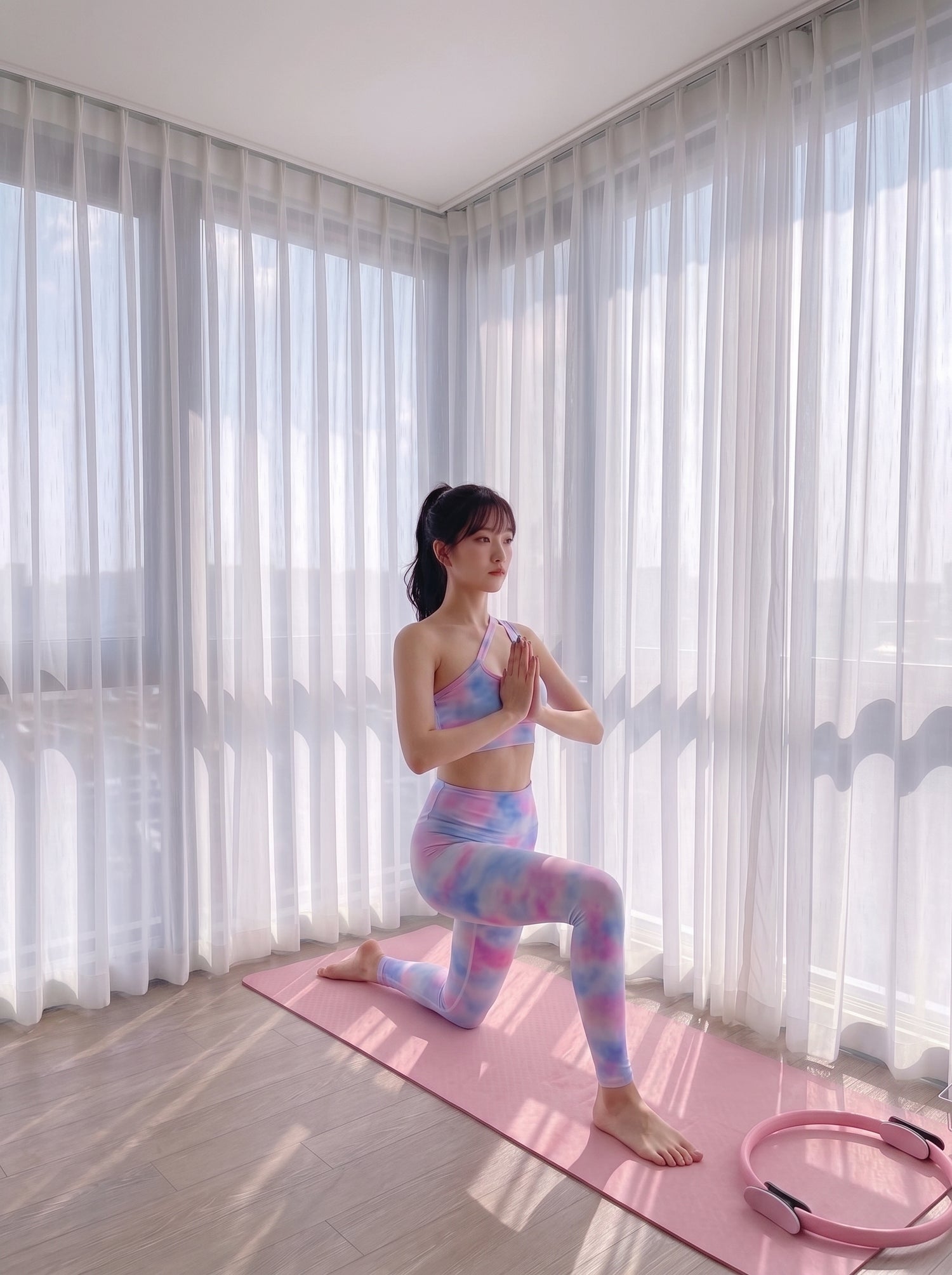 FT008 Rainbow Sportswear/ Yoga Long Pants Set (S)