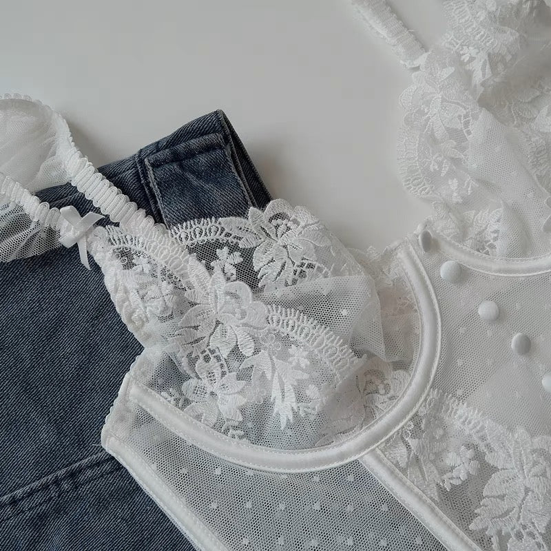 Maliey Lacey White Bra Top