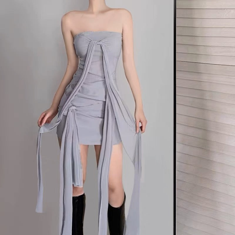 Luvan Grey Tube Dress