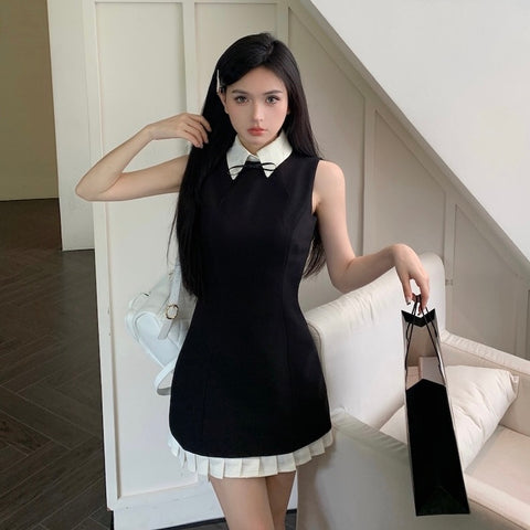 White Collar Black Dress (M)