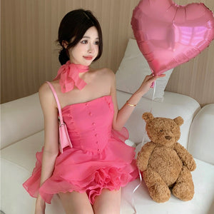 Pink Skylar Tube Dress (M)
