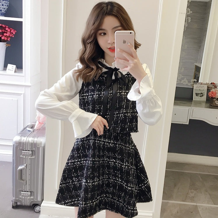 Dolly Chane Layered Long Sleeve Dress