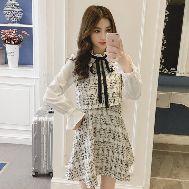 Dolly Chane Layered Long Sleeve Dress