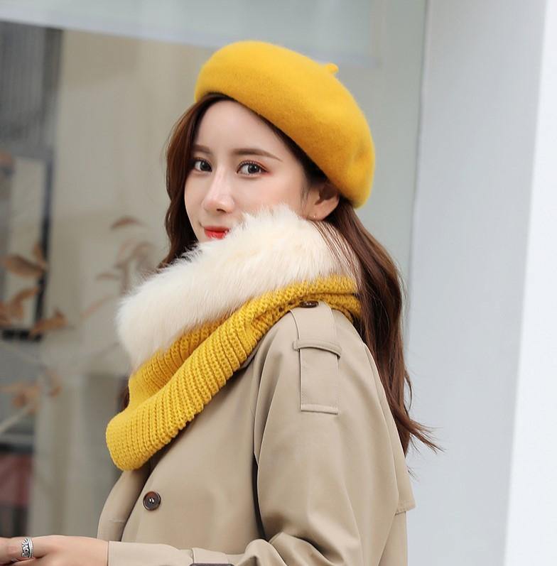 A206 Classic Wool Felt Beret Hat - Hearts &amp; Kisses