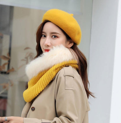 A206 Classic Wool Felt Beret Hat - Hearts &amp; Kisses