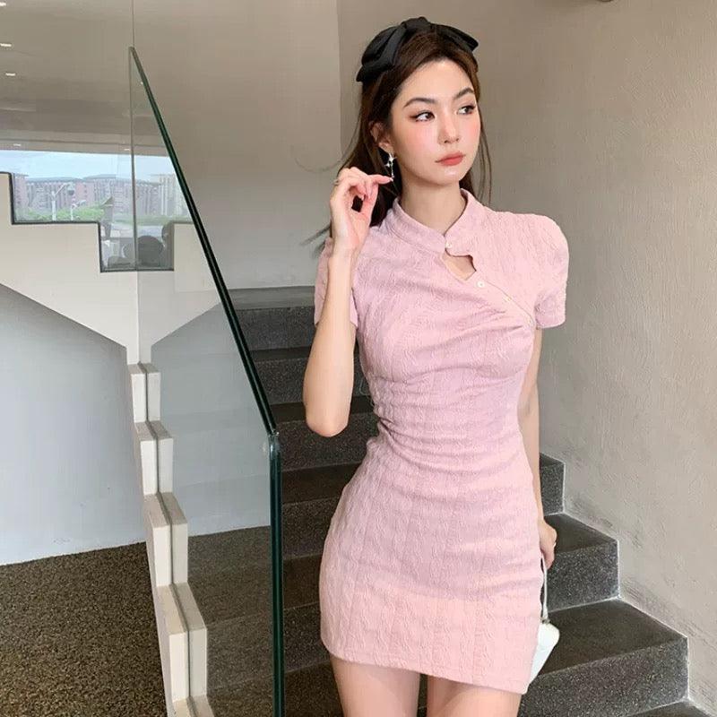 Alice Cheongsam Dress (Pink) - Hearts & Kisses Fashion Boutique - HNK Online Fashion Malaysia - Buy Dress Online. Shop Dress, Tops, Pants, Rompers, Sportswear & more. We Ship To Malaysia & Singapore.