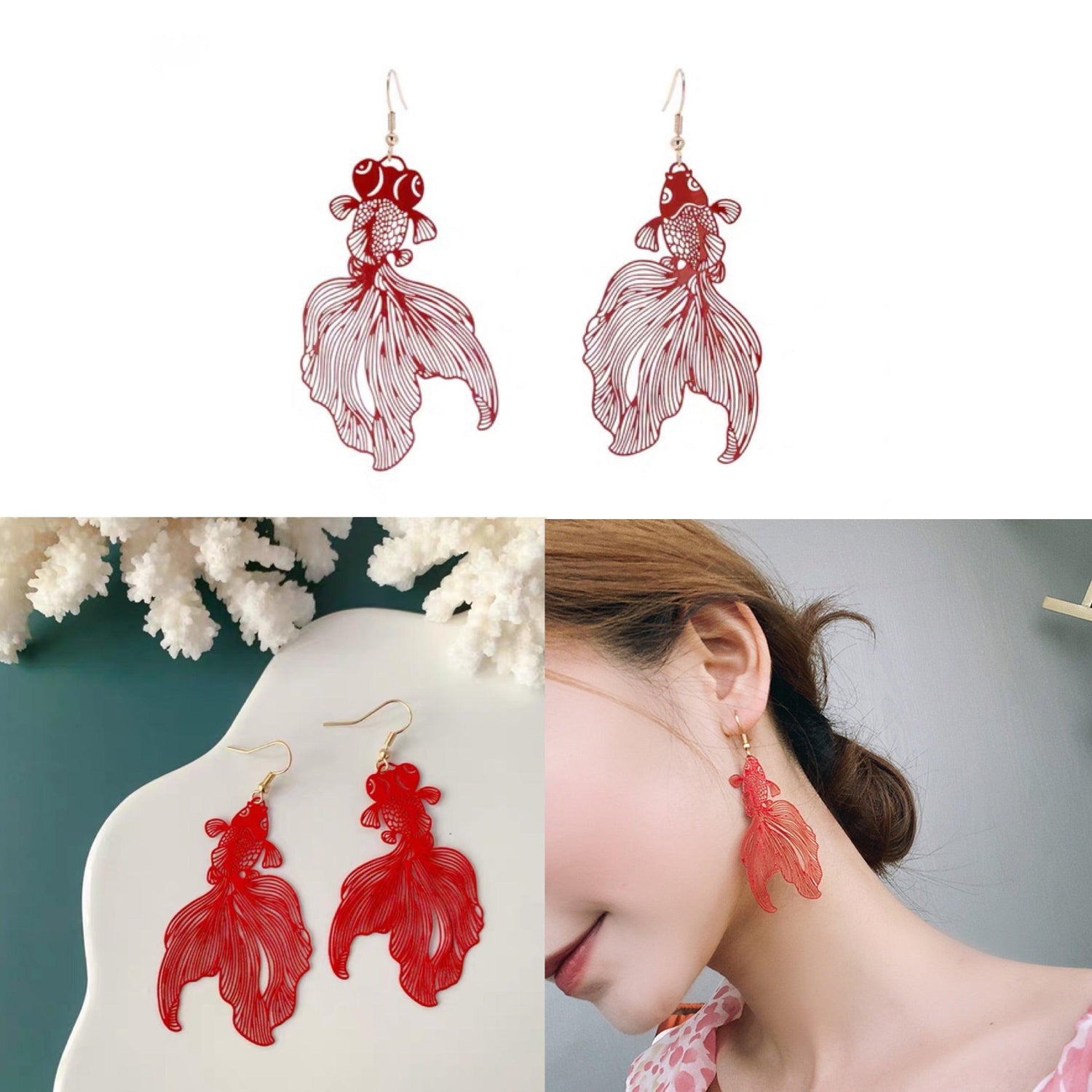 CNY Earrings-Hearts &amp; Kisses Online Fashion Boutique