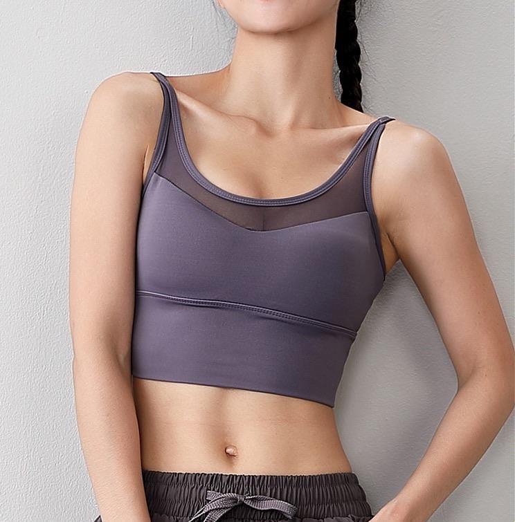 FT002 Fitness Yoga Sport Top with Pad - Hearts &amp; Kisses