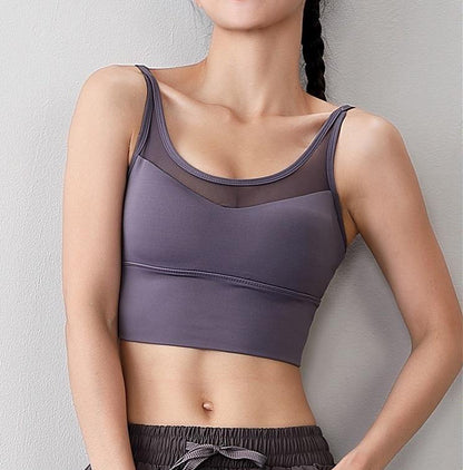 FT002 Fitness Yoga Sport Top with Pad - Hearts &amp; Kisses