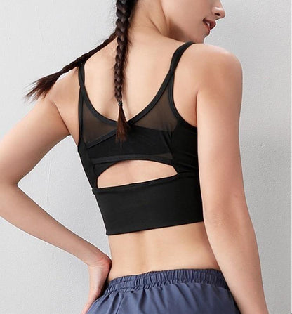 FT002 Fitness Yoga Sport Top with Pad - Hearts &amp; Kisses