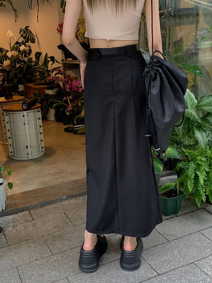 Bella High Waist Cargo Long Skirt With Belt (M)