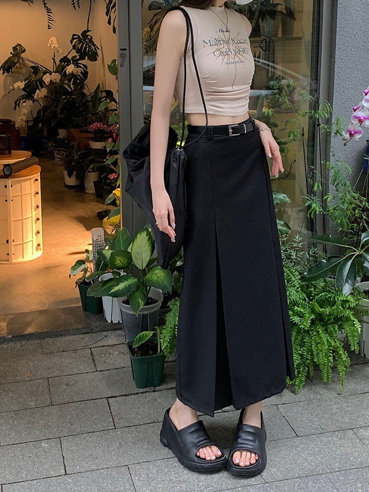 Bella High Waist Cargo Long Skirt With Belt (M)