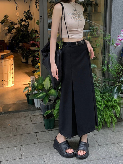 Bella High Waist Cargo Long Skirt With Belt (M)