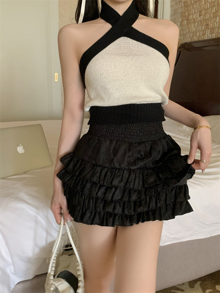 Jeanva Lace Layered Cake Short/Skirt