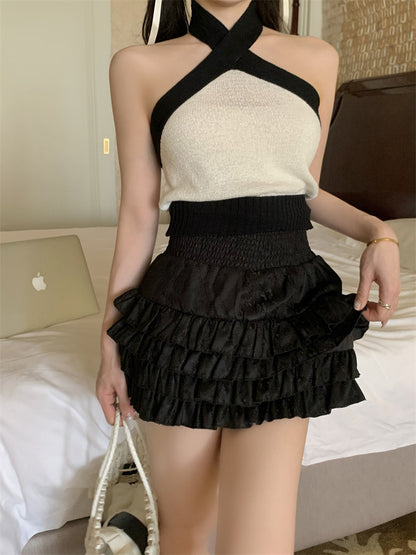 Jeanva Lace Layered Cake Short/Skirt