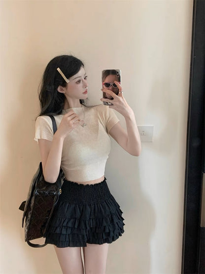 Jeanva Lace Layered Cake Short/Skirt