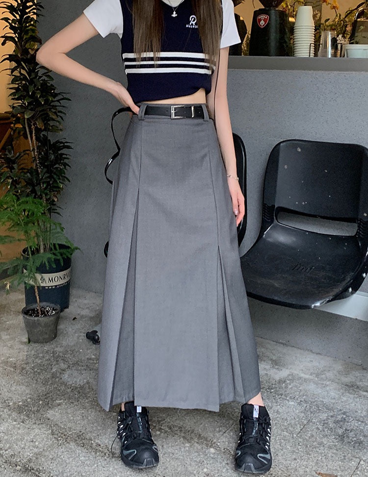 Bella High Waist Cargo Long Skirt With Belt (M)