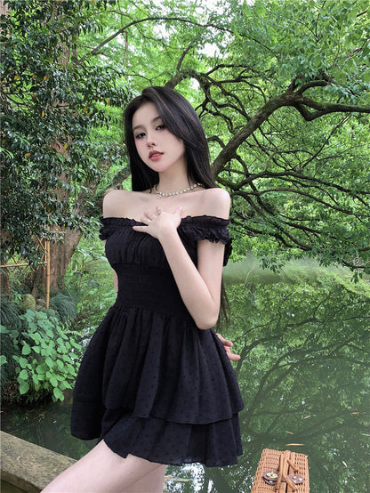 Black Mini Dress Romper