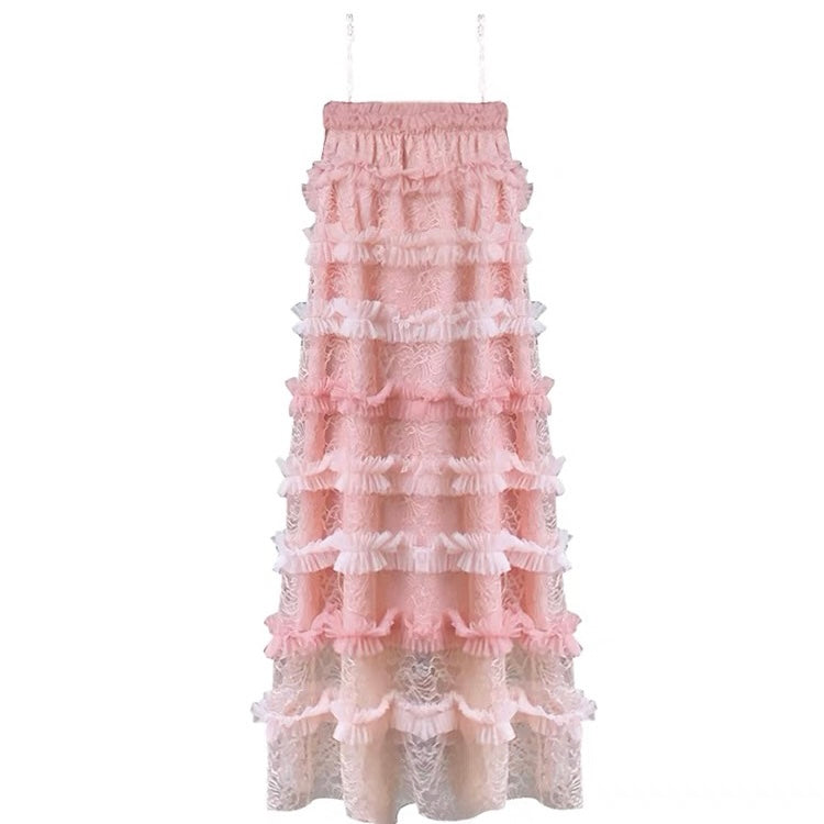 Sweet Pink Layer Mesh Dress
