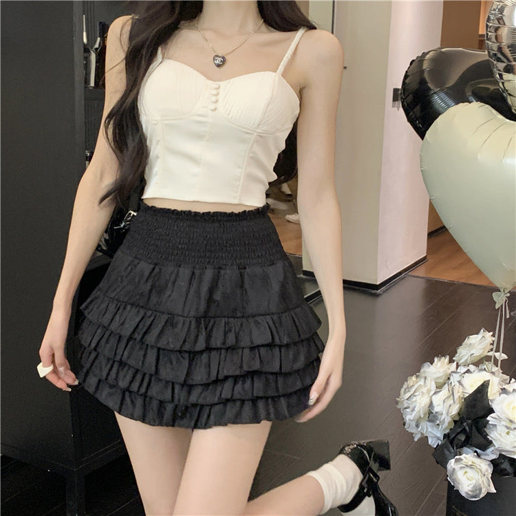 Jeanva Lace Layered Cake Short/Skirt