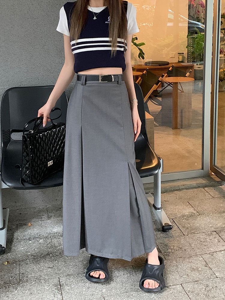 Bella High Waist Cargo Long Skirt With Belt (M)