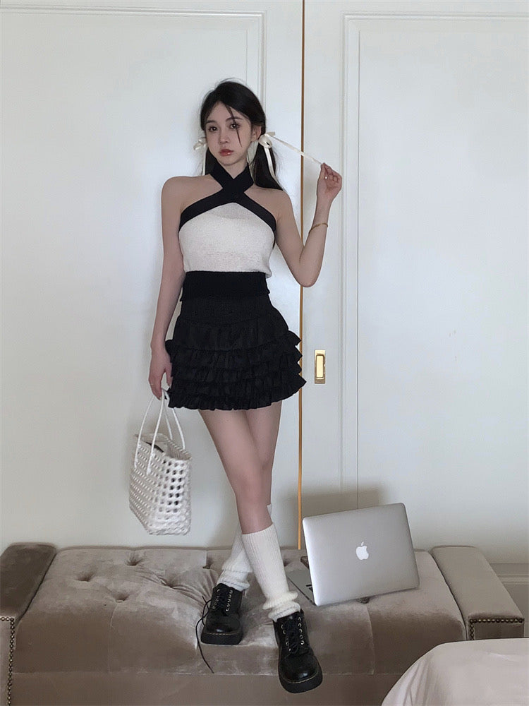 Jeanva Lace Layered Cake Short/Skirt