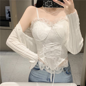 Eilin Middle Lace Up Inner Top/Blouse