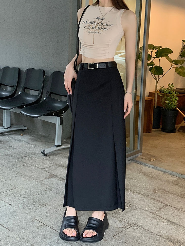 Bella High Waist Cargo Long Skirt With Belt (M)