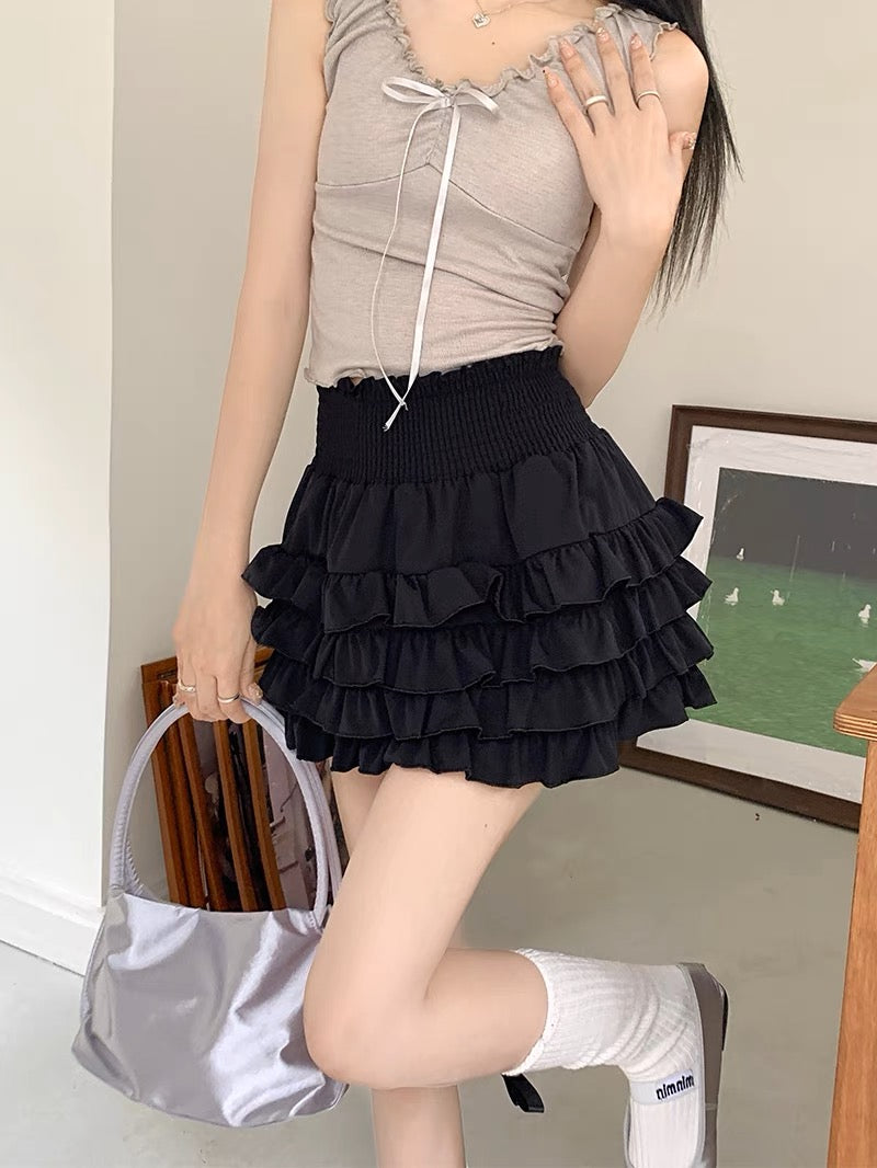 Jeanva Lace Layered Cake Short/Skirt