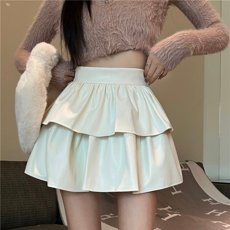Joine PU High Waist Mini Skirt (S,M, L)