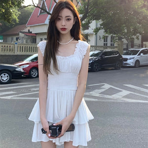 Cream White Mini Dress Romper