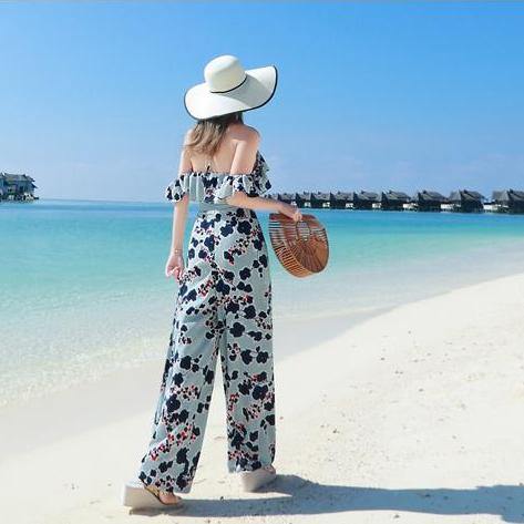 M075 Gisel Beach Premium Jumpsuit - Hearts &amp; Kisses - Hearts &amp; Kisses Online Fashion Boutique. Shop for dress, skirt, korean romper, crop top, two piece set, dinner dress online, ready stock.