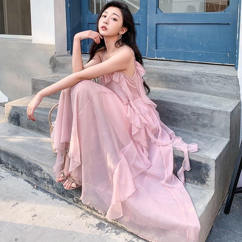 PA022 Fairy Pink Maxi Dress - Hearts &amp; Kisses