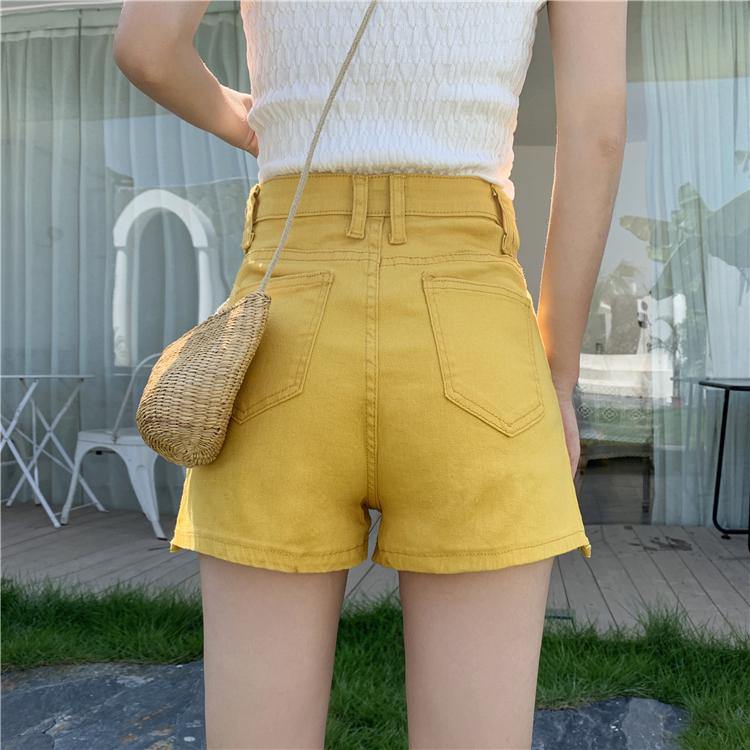 PF080 Mini Side Zip Denim Shorts - Hearts &amp; Kisses
