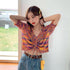 PM522 Pink Knitted Crop Top - Hearts & Kisses