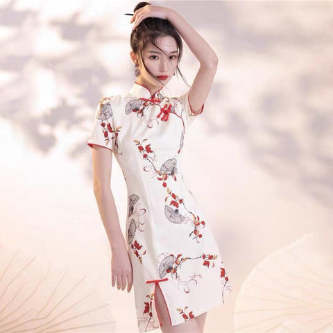 Poley Cheongsam Dress (S, M) - Hearts & Kisses Fashion Boutique - Online Fashion Malaysia - Dress, Tops, Pants, Rompers, Sportswear & more. We Ship To Malaysia & Singapore