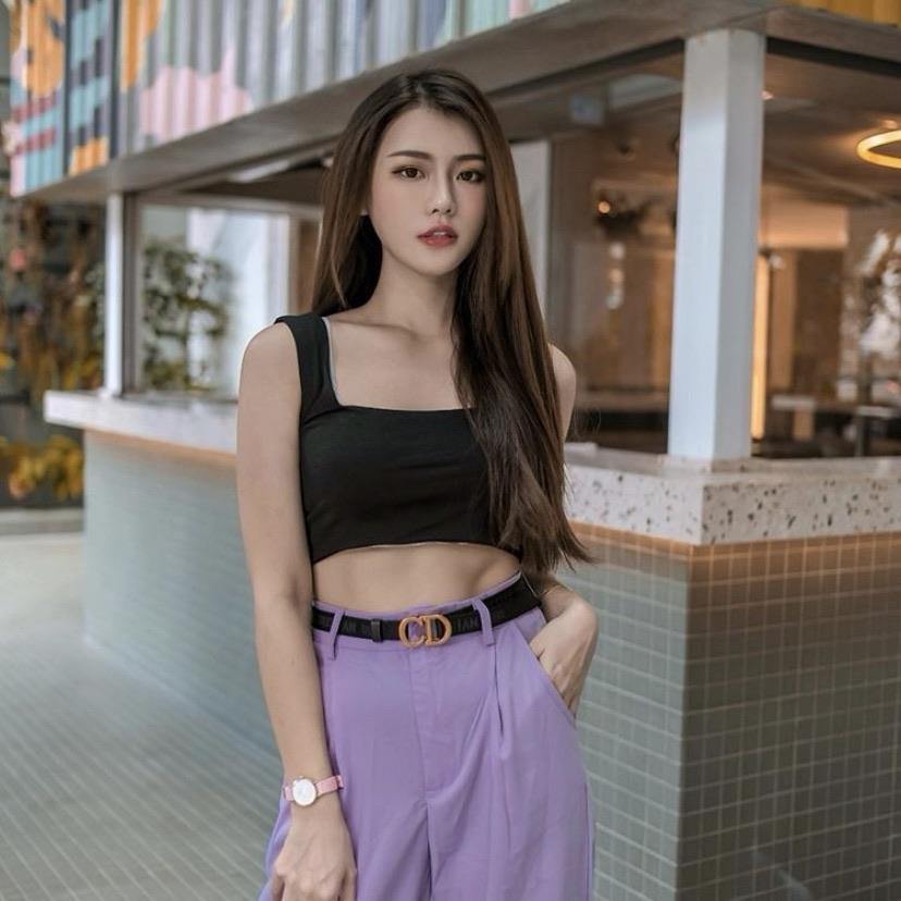 PS040 High Middle Waist Purple Maxi Pants (S, M, L, XL) - Hearts &amp; Kisses