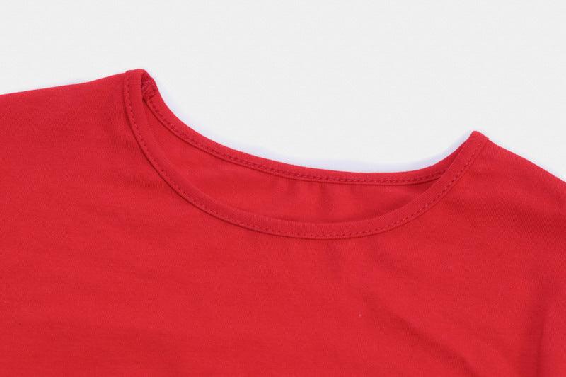 Red Slim Fit Top-Hearts &amp; Kisses Online Fashion Boutique