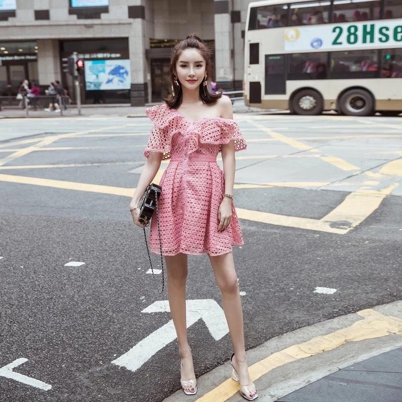 S002 Premium Off Shoulder Dress (Black)-Hearts &amp; Kisses Online Fashion Boutique