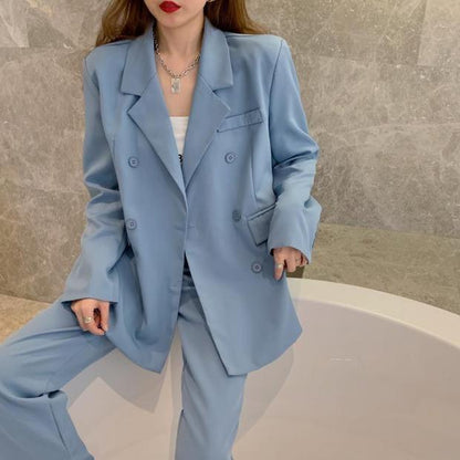 SEOUL High Waist Pants (Blue) - Hearts &amp; Kisses Fashion Boutique - Online Fashion Malaysia - Dress, Tops, Pants, Rompers, Sportswear &amp; more. We Ship To Malaysia &amp; Singapore
